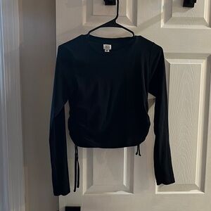 Women's Black Long Sleeve Top